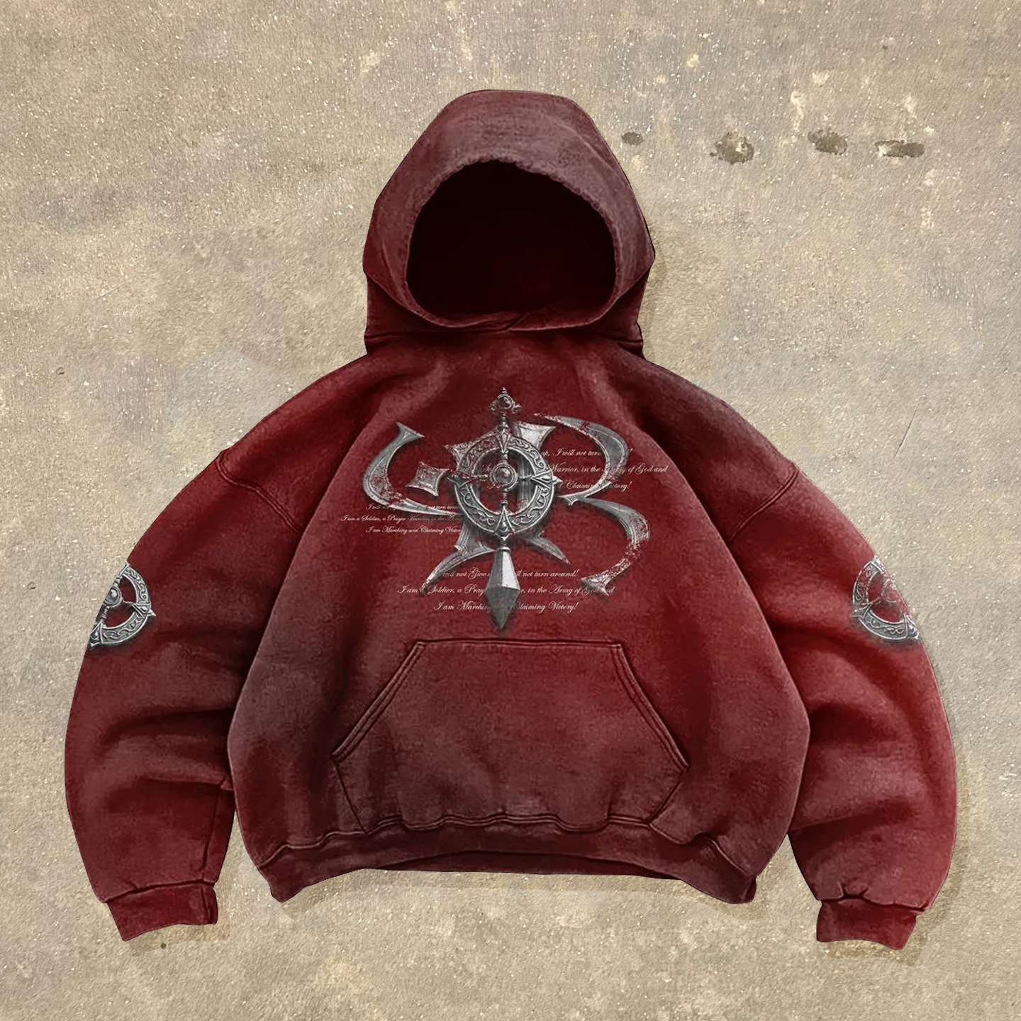 Personality Basic Print Long Sleeve Hoodies