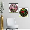 2pcs Diamond Painting -DIY Round Drill Stained Glass Rose