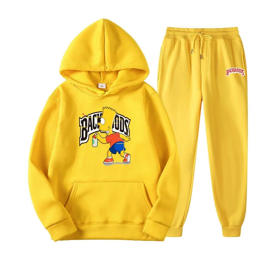 Backwoods Bart Simpson Set Fleece Hoodie Pant Sportswear Hooded
