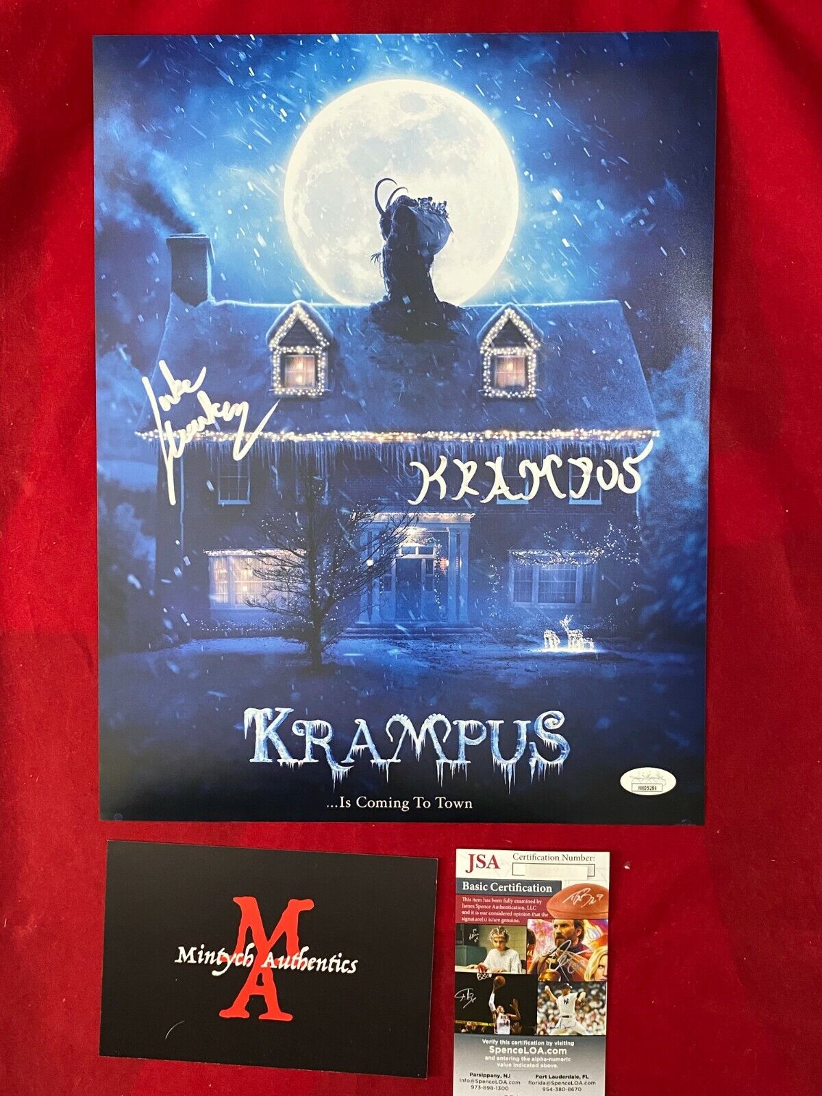 LUKE HAWKER AUTOGRAPHED SIGNED 11x14 Photo Poster painting! KRAMPUS! JSA COA! HORROR!