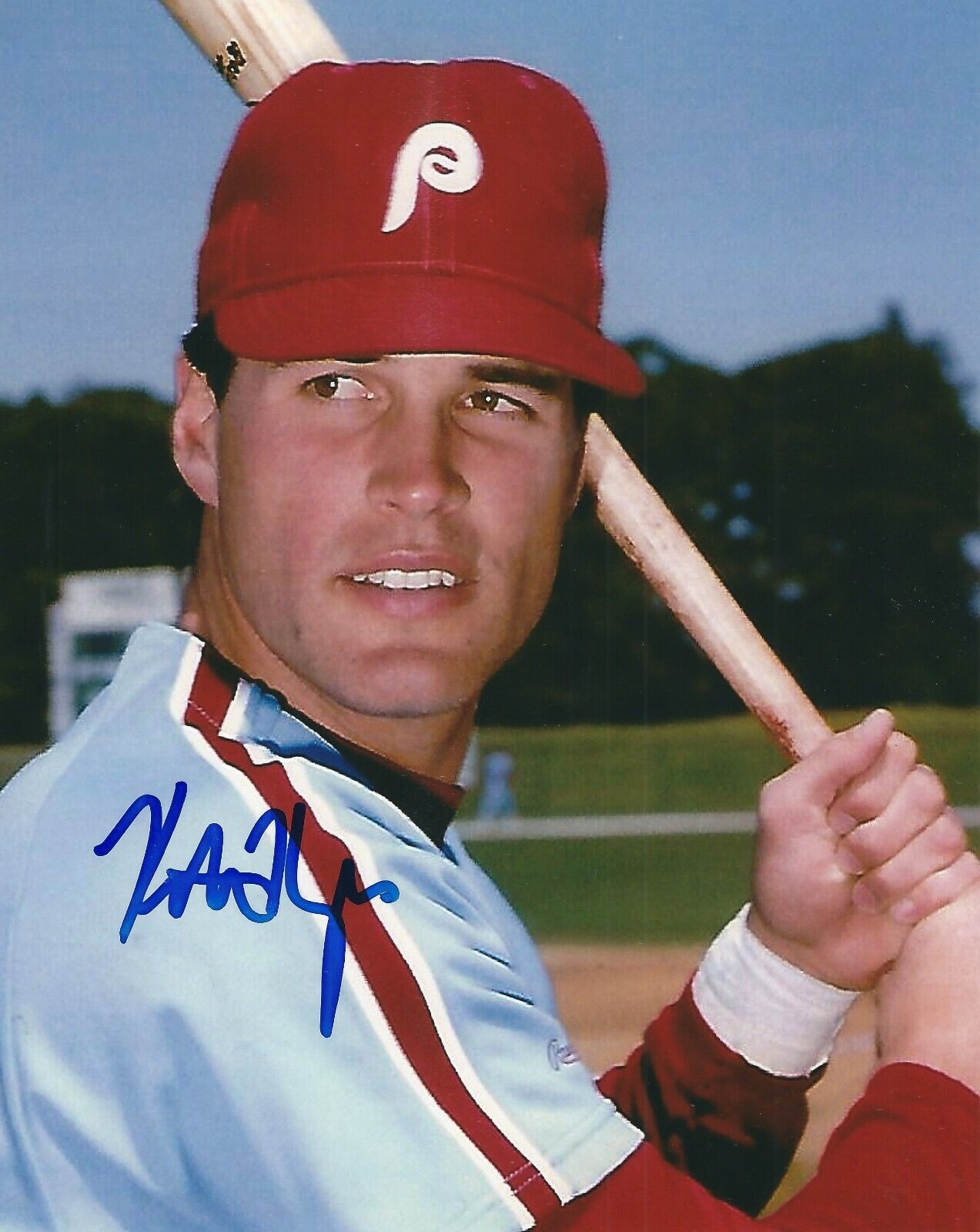 Signed 8x10 KEITH HUGHES Philadelphia Phillies Autographed Photo Poster painting - COA