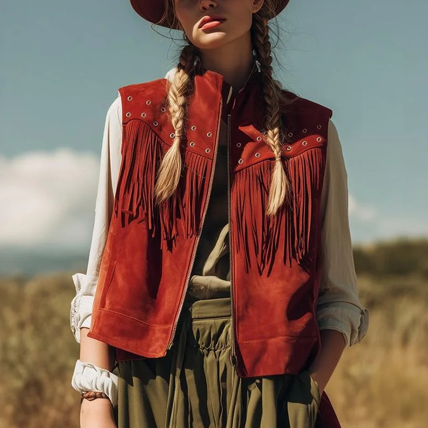 Women's Vintage Boho Chic Fringe Vest
