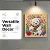(25x25cm)DIY Pearl Painting Xmas Framed Handmade Pearl Material Art Kit Living Room Decor