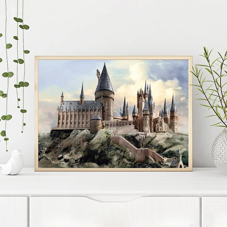 Counted/Stamped)Harry - Potter Cross Stitch Kits DIY-40x50CM School Symbol  Full Embroider Needlework