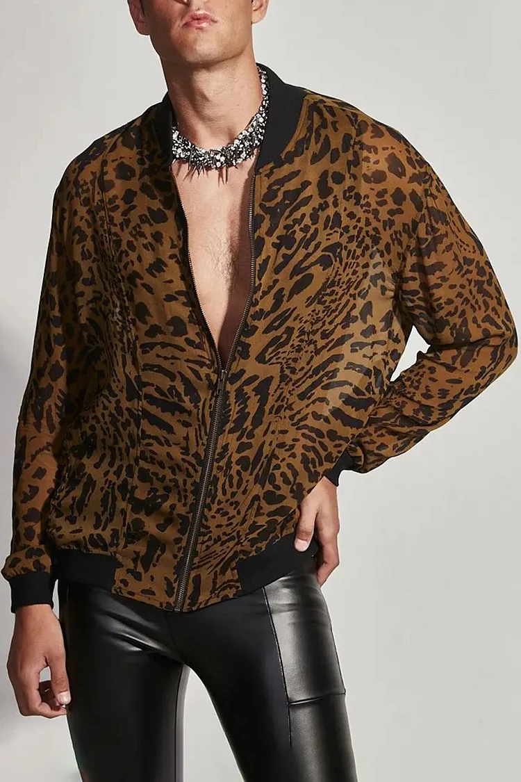 Casual Leopard Print Chiffon Jacket [Pre-Order]