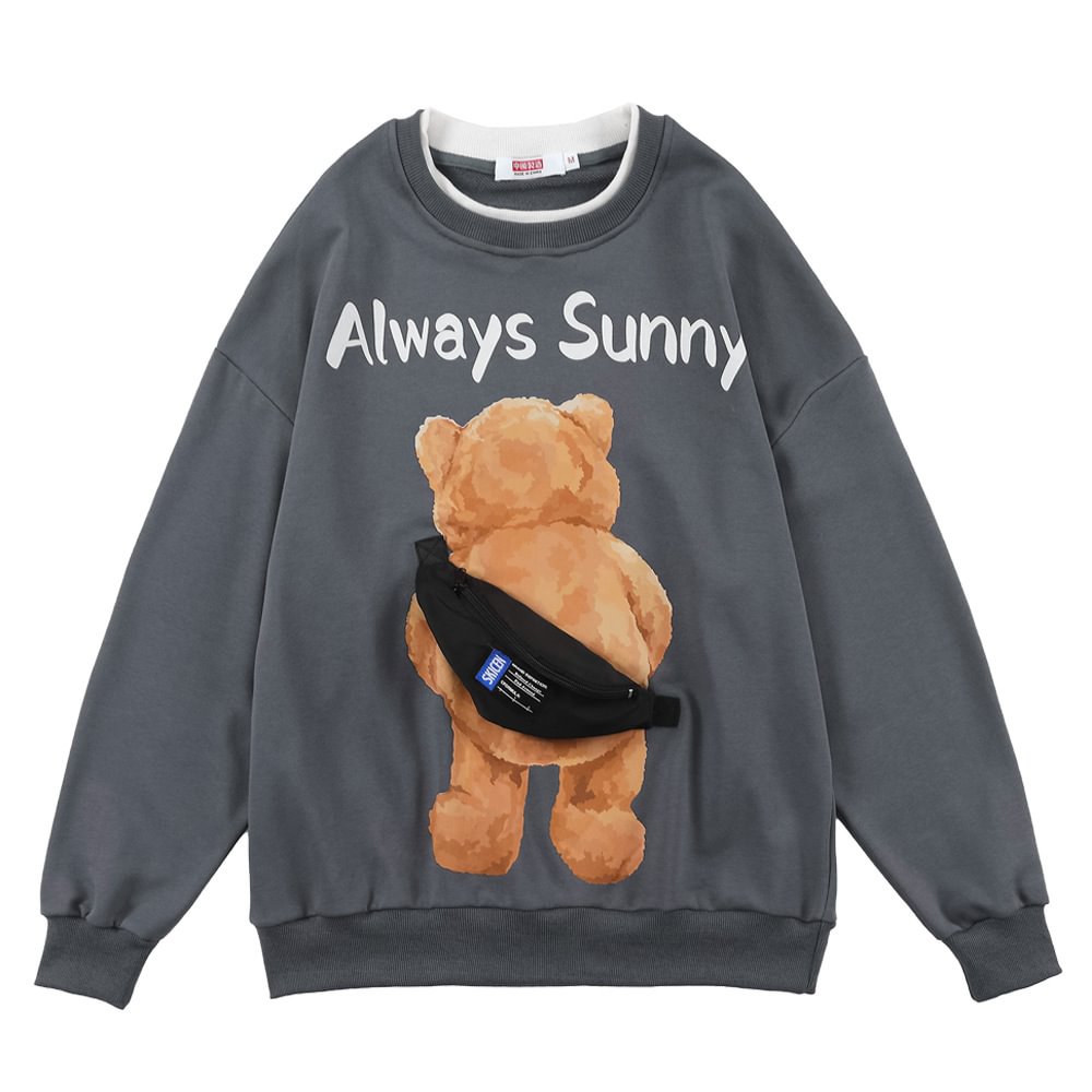 Trendy Teddy Bear With Bag Sweatshirt weebmemes