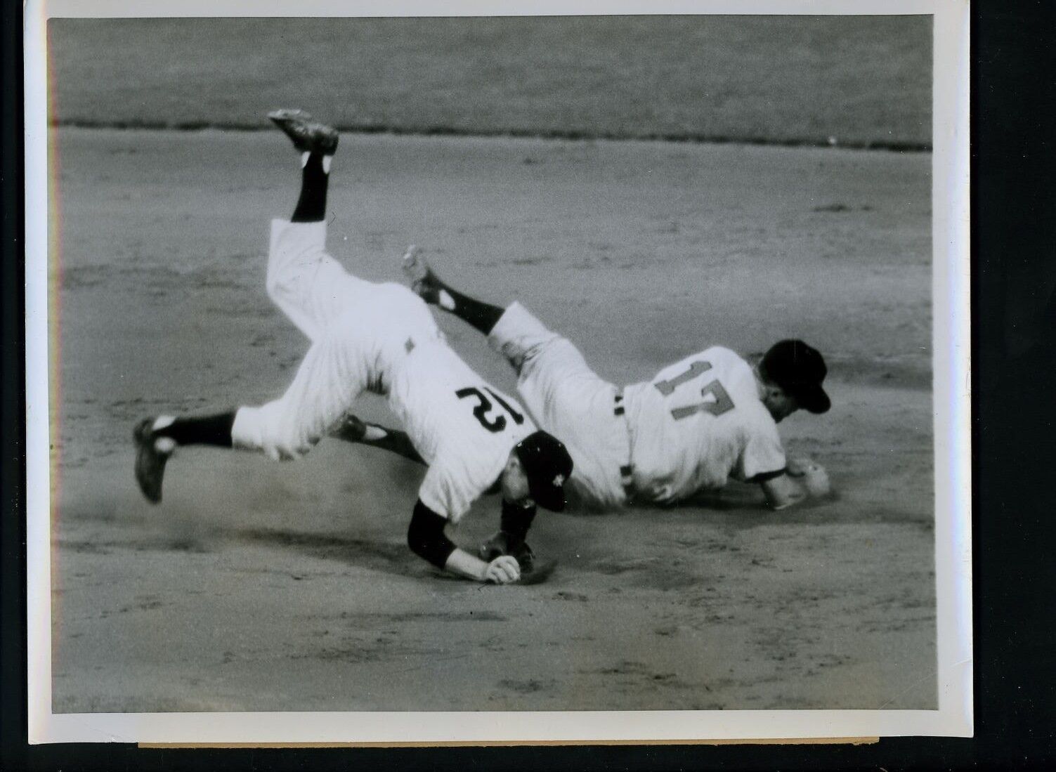 Gil McDougald & Dave Philley 1954 Press Photo Poster painting New York Yankees Indians