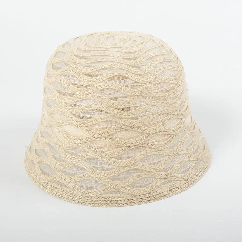 Women’s Vacation Minimalist Waves Wide Eaves Bucket Hat