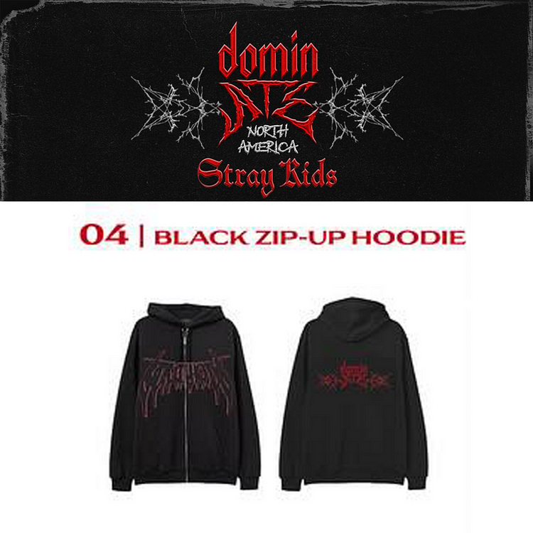 Straykids スキズ　domin ate 闇パーカー　フーディー StrayKids スキズ dominATE ワルツ フーディー パーカー - メルカリ