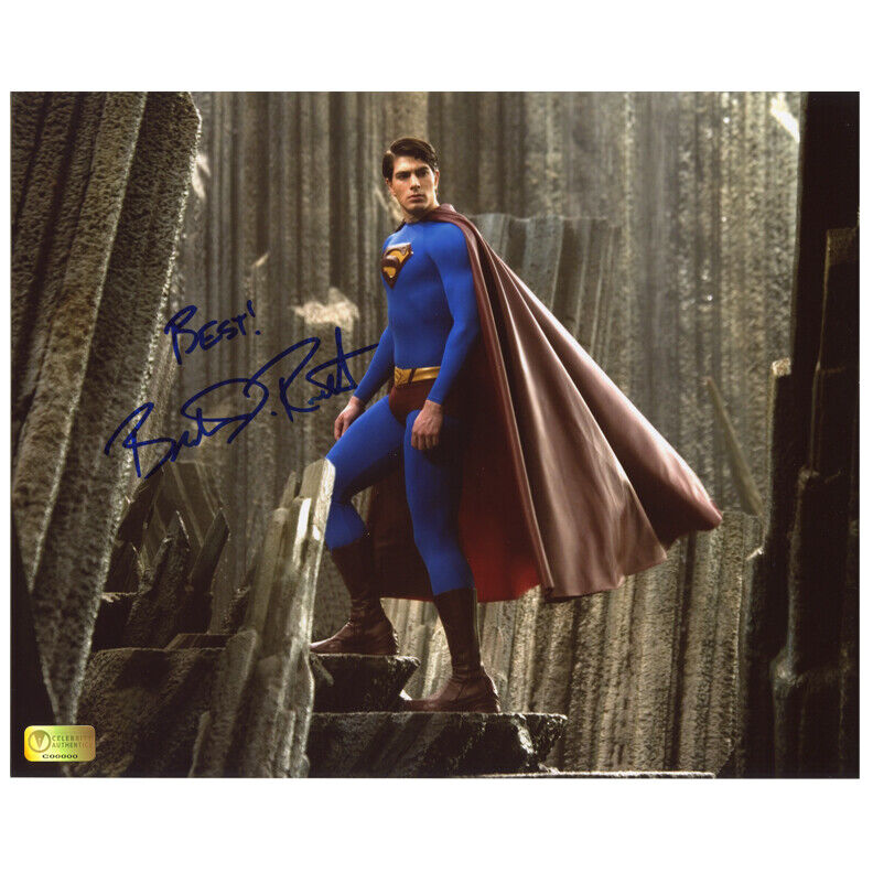 Brandon Routh Autographed Superman Returns Island 8x10 Photo Poster painting