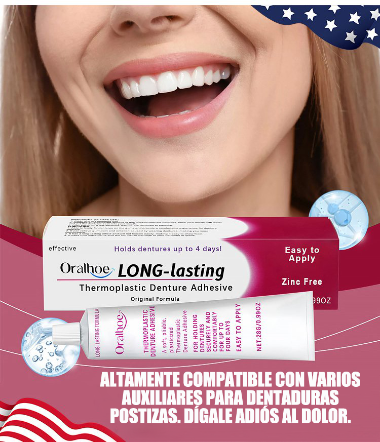 Adhesivo de fijación rápida para prótesis dentales