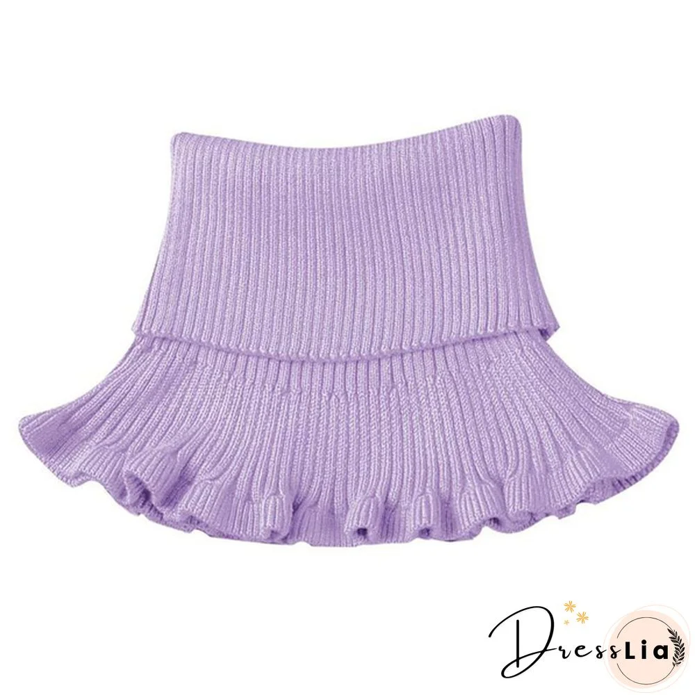 New Girl Ladies Women Fashion Knitted Detachable Fake Collar Scarf For Shirt Fake Collars