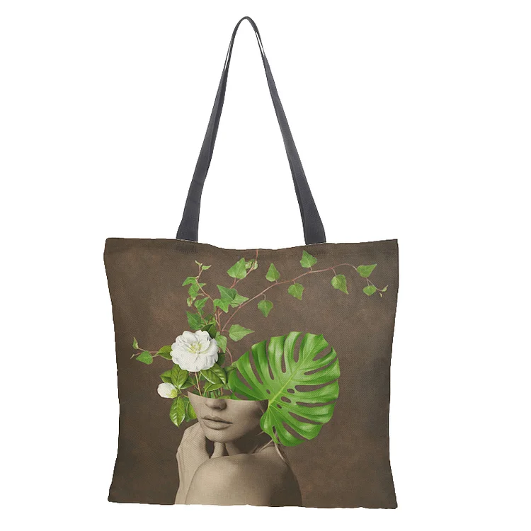 Linen Eco-friendly Tote Bag - Abstract