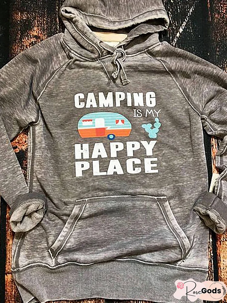 Gray Casual Hoodie Sweatshirts