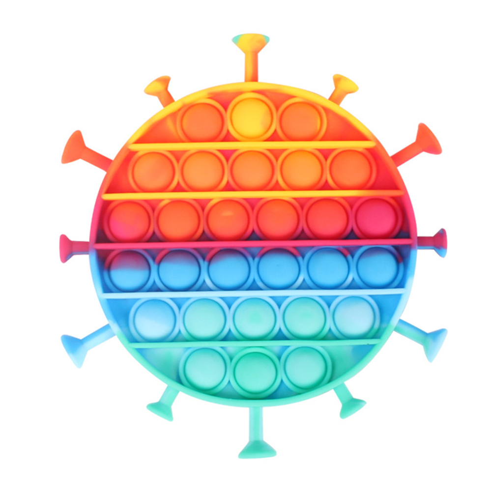 

Silicone Push Bubble Colorful Round Shape Fidget Toy Autism Stress Reliever, 501 Original