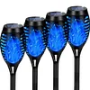 Outdoor Solar Flame Lights 12 LED Lamp Beads Simulated Dynamic Flames IP65 Waterproof Garden Courtyard Landscape Lights