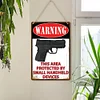 Warning This Area Protected By Samll Handheld Devices - Wooden Signs - 30*40cm