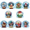 (US Only)10PCS DIY Xmas Crystal Ball Diamond Painting Greeting Card Set for Festivals