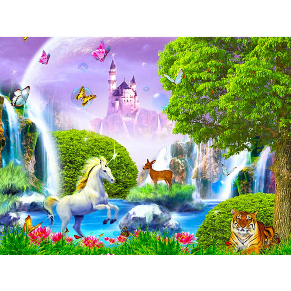 

(Multi-Size) Unicorn - Round/Square Drill Diamond Painting, Square diamond 30*40cm, 501 Original