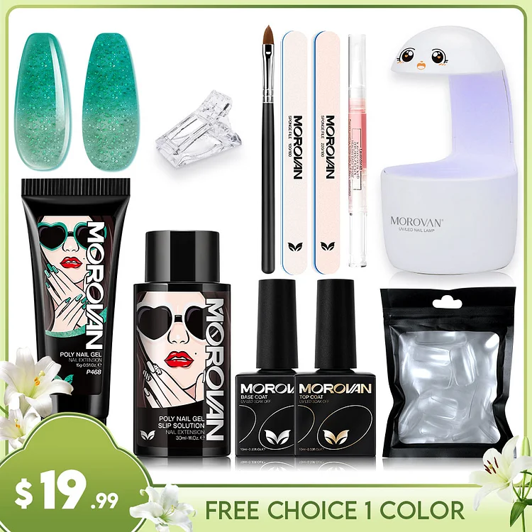 Free Choice 1 From 100+ Colors Poly Gel Beginner Kit