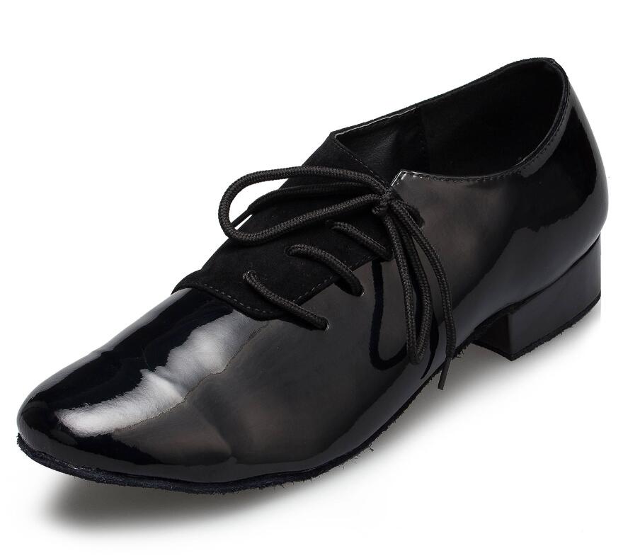 VCshoes Men's Latin Dance Shoes Genuine Leather Ballroom Dancing Shoes Low Heel 2.5cm Party Square Shoes