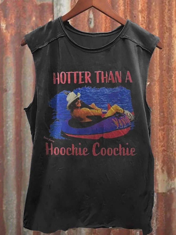 Unisex Hotter Than A Wild Gypsy Hoochie Coochie Print Casual Tank Top