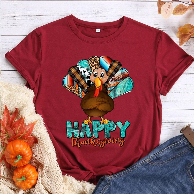 Happy Thanksgiving Turkey T-shirt Tee-609721