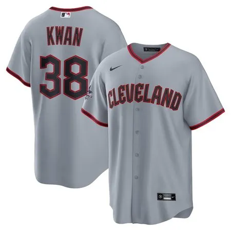 Men's Cleveland Guardians #38 Steven Kwan  Gray 2025 MLB All-Star Game Road Replica Player Jersey