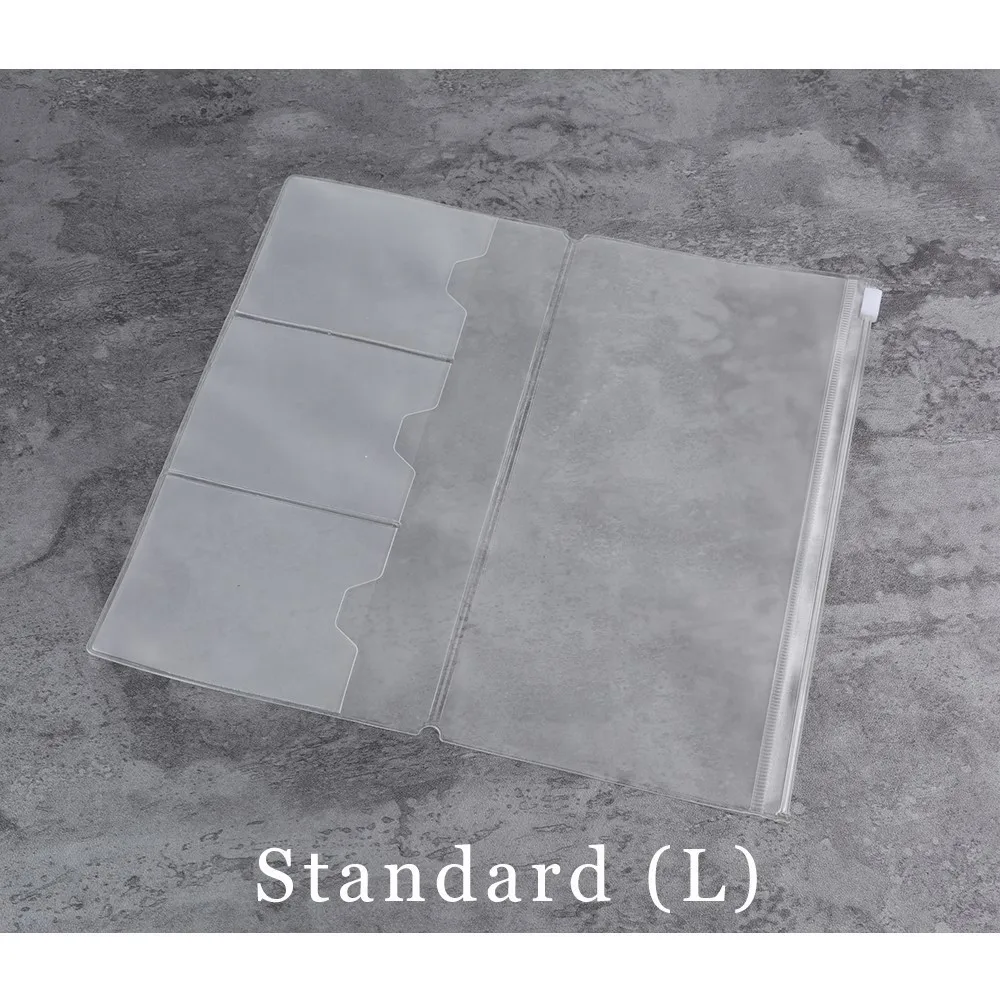 Fromthenon PVC Travelers Notebook Zipper Bag Storage Bag Card Holder Journal Supplies Planner Accessories Cute Stationery