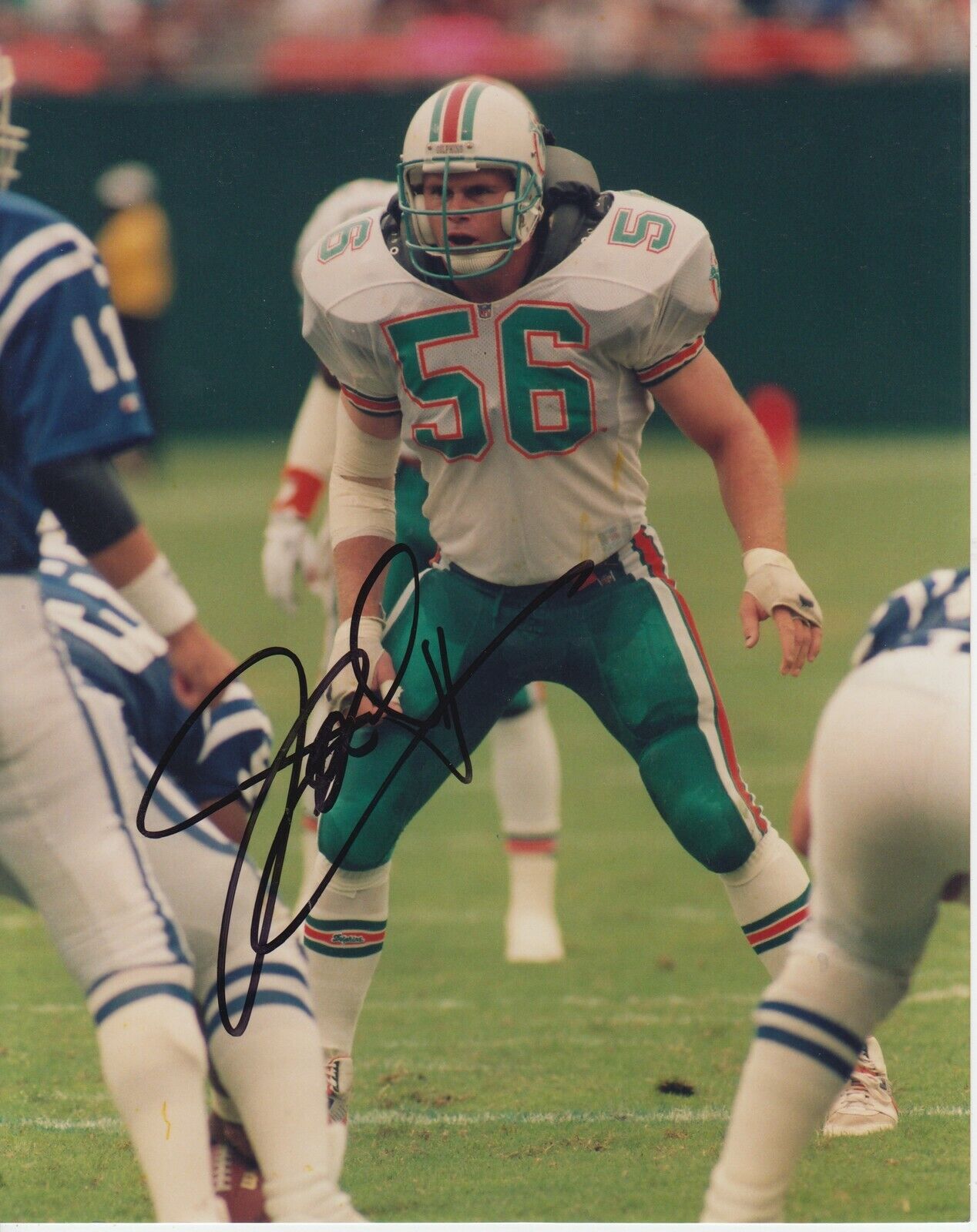 John Offerdahl #1 8x10 Signed Photo Poster painting w/ COA Miami Dolphins -