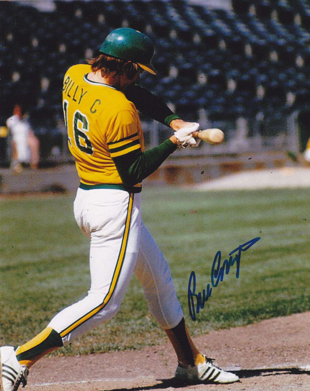 BILLY CONIGLIARO OAKLAND A'S ACTION SIGNED 8x10