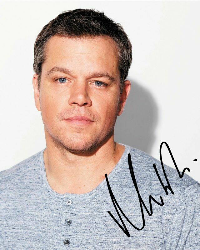 Matt Damon Autograph Signed Photo Poster painting Print