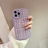 Pink / Purple Plaid Fabric Phone Case for iPhone 11/12/13/14