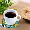 8pcs Cartoon DIY Diamond Painting Wooden Coasters Art Kits with Holder (Pattern)