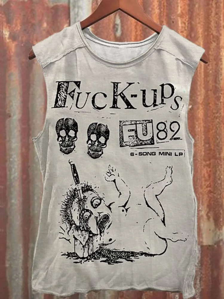 Fuck Ups Print Unisex Classic Tank Top