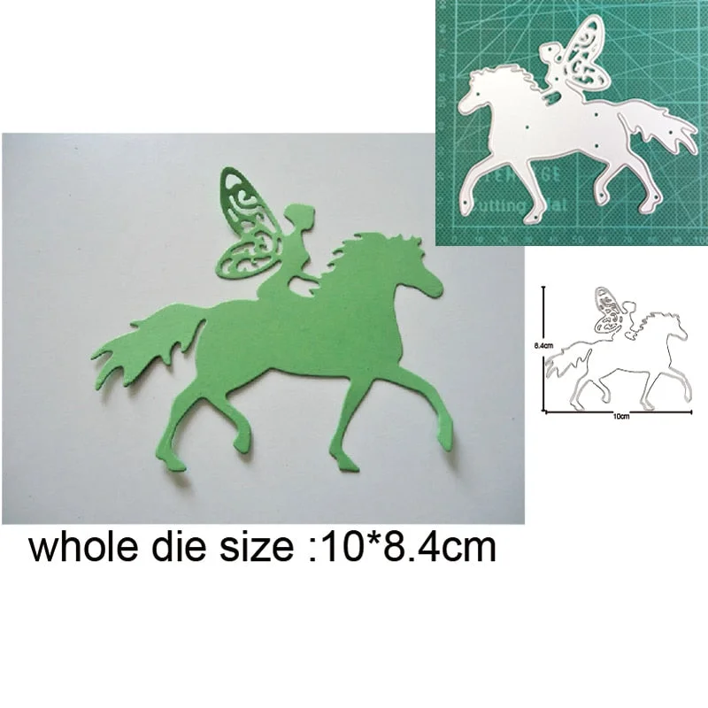 Crafts Metal Cutting Dies Cut Die Mold man Woman Riding Horse Decoration Scrapbooking Dies Knife Mould Blade Punch Stencils Dies