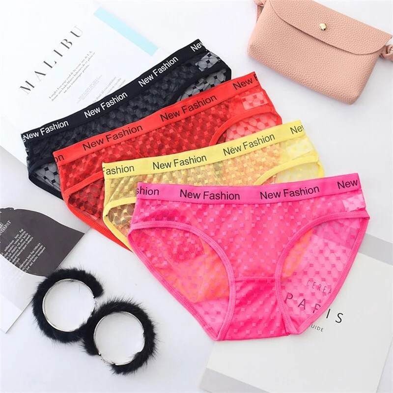 Meet'r 3Pcs/lot Seamless Panty Set Underwear Sexy Female Transparent Intimates Low-Rise Briefs Japanese G String Lingerie