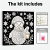 uk.everydayedeals DIY Pearl Painting With Frame - Handmade Self-Adhesive Pearls - Snowman(25*25cm)