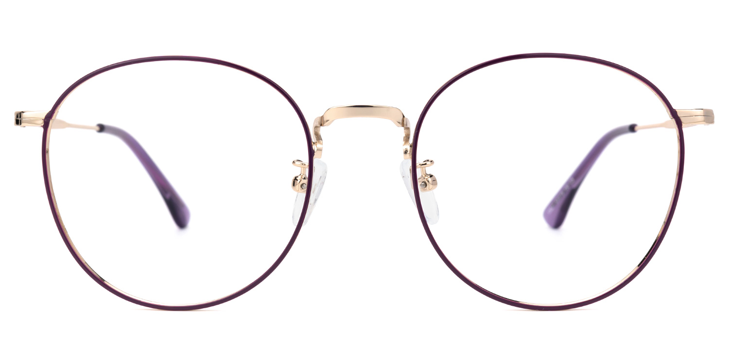 Waneta Lila Rund Brille Lila