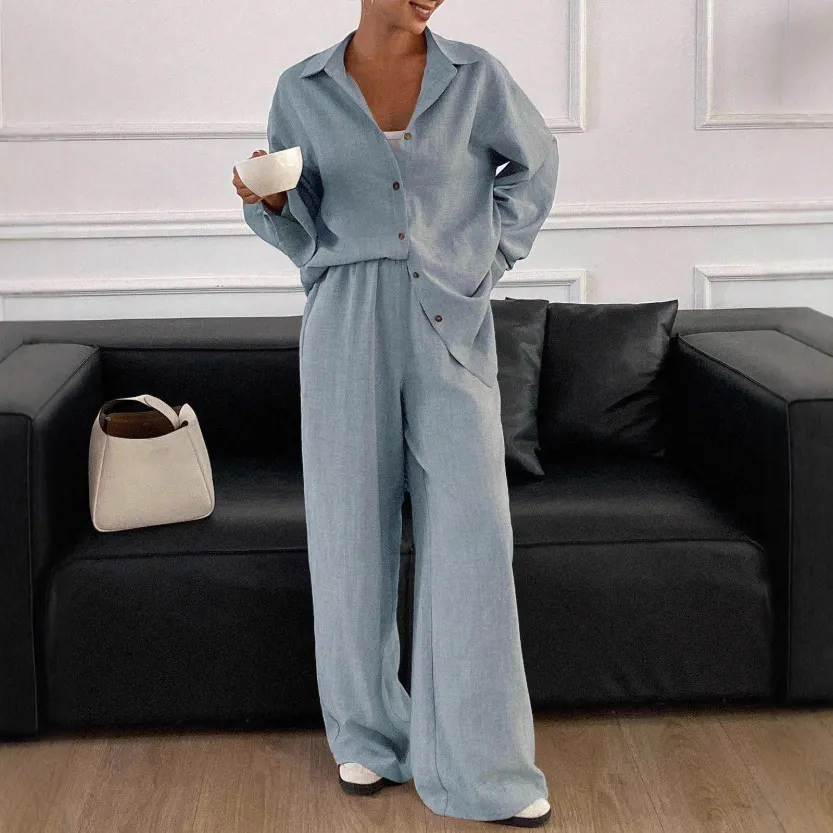 Nigikala Nigikala Women's Clothing 2025 Spring And Summer New Ebay Hot-Selling Collar Shirt Button-Button Jumpsuit