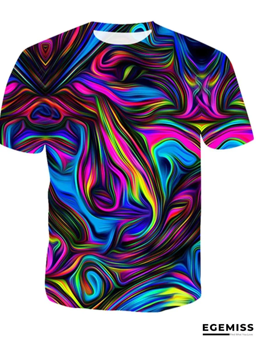 Men's  T shirt Shirt Graphic Abstract Print Short Sleeve Daily Tops | EGEMISS