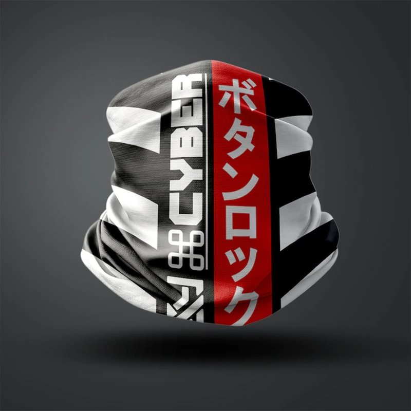 Cyberpunk Style Neck Gaiter Mask Dual-use