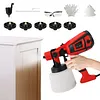 1400ml 220V Paint Sprayer 3 Mode&5 Barss Nozzles Auto Furniture Wall Sprayer Kit