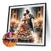 (40*40cm)Retro Girl - Full Round Drill Diamond Painting