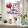 Diamond Painting Acrylic Cloud Heart White Bear Diamond Painting Art Pendants for Adults