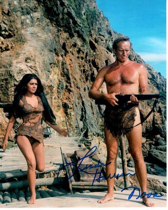 LINDA HARRISON signed autograph PLANET OF THE APES NOVA w/ CHARLTON HESTON Photo Poster painting