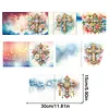 6pcs Diamond Painting Cross Greeting Card Kits with Envelopes for Family Friend Gifts