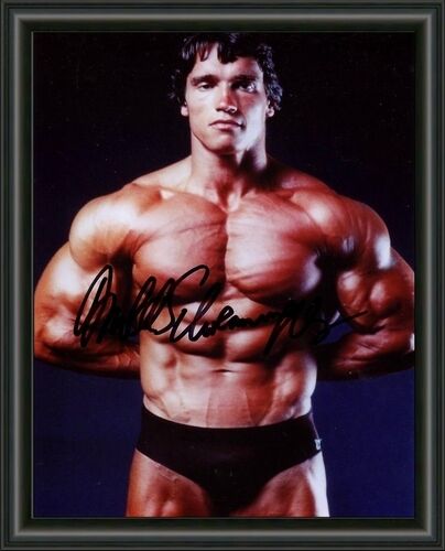 PUMPING IRON ARNOLD SCHWARZENEGGER SIGNED A4 AUTOGRAPHED Photo Poster painting POSTER