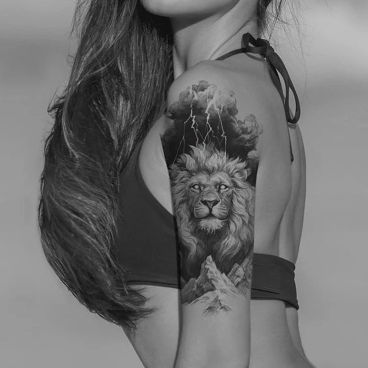 lion family tattoo - Google Search | Family tattoos, Back of shoulder tattoo,  Tattoos for guys