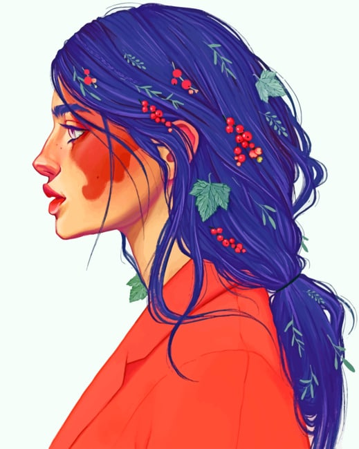 

Floral Hair Art – Paint By Numbers - 40*50CM, 501 Original